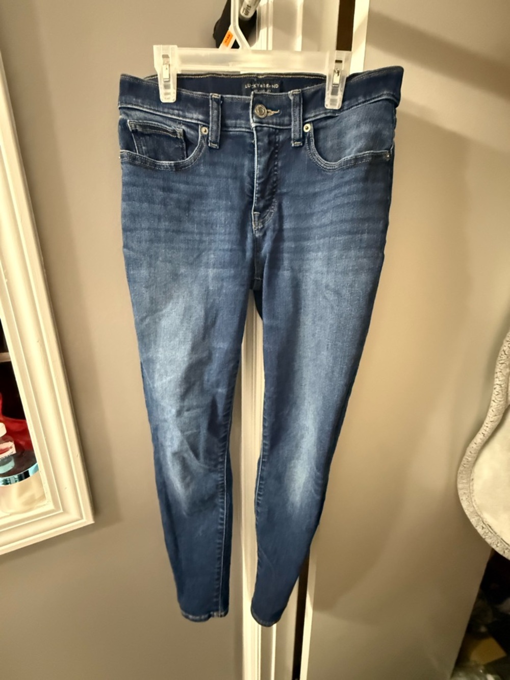 Lucky Brand Navy Blue Denim Jeans with Branded Button